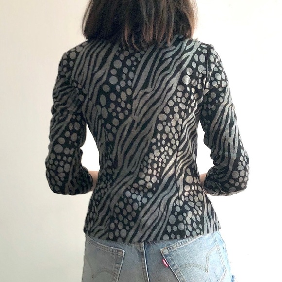 BLACK &  GREY SWEAT BLAZER XS - Picture 3 of 8